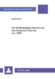 Cover von Die Militärstrafgerichtsordnung des Deutschen Reiches von 1898