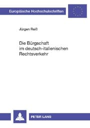 Cover von Die Bürgschaft im deutsch-italienischen Rechtsverkehr