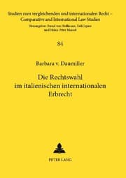 Cover von Die Rechtswahl im italienischen internationalen Erbrecht