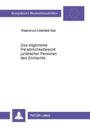 Cover von Das allgemeine Persönlichkeitsrecht juristischer Personen des Zivilrechts
