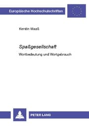 Cover von 'Spaßgesellschaft'