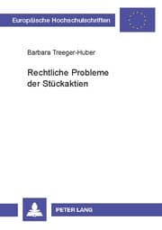 Cover von Rechtliche Probleme der Stückaktien