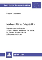 Cover von Markenpolitik als Erfolgsfaktor