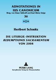 Cover von Die Liturgie-Instruktion 'Redemptionis Sacramentum' von 2004