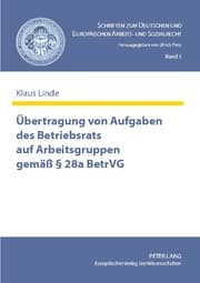 Cover von Übertragung von Aufgaben des Betriebsrats auf Arbeitsgruppen gemäß § 28a BetrVG