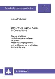 Cover von Der Erwerb eigener Aktien in Deutschland