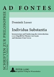 Cover von Individua Substantia