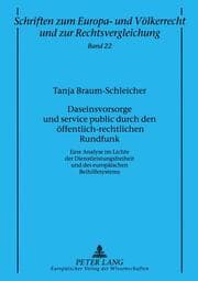 Cover von Daseinsvorsorge und service public durch den öffentlich-rechtlichen Rundfunk