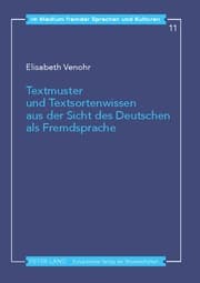 Cover von Textmuster und Textsortenwissen aus der Sicht des Deutschen als Fremdsprache