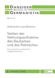 Cover von Verben der Nahrungsaufnahme des Deutschen und des Polnischen