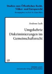 Cover von Umgekehrte Diskriminierungen im Gemeinschaftsrecht