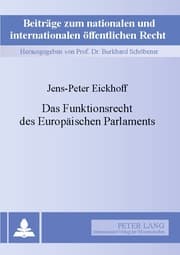 Cover von Das Funktionsrecht des Europäischen Parlaments