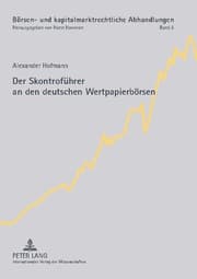 Cover von Der Skontroführer an den deutschen Wertpapierbörsen
