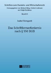 Cover von Das Schriftformerfordernis nach § 550 BGB