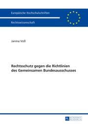 Cover von Rechtsschutz gegen die Richtlinien des Gemeinsamen Bundesausschusses