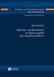 Cover von Gewerbe- und Berufsrecht im Spannungsfeld zum Insolvenzverfahren