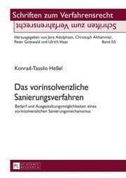 Cover von Das vorinsolvenzliche Sanierungsverfahren