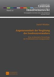 Cover von Angemessenheit der Vergütung des Insolvenzverwalters