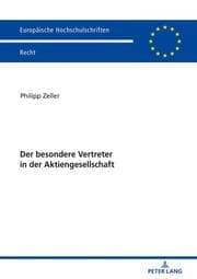 Cover von Der besondere Vertreter in der Aktiengesellschaft