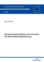 Cover von Das partiarische Darlehen als Instrument der Unternehmensfinanzierung