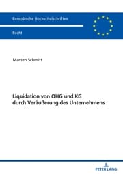 Cover von Liquidation von OHG und KG durch Veräußerung des Unternehmens