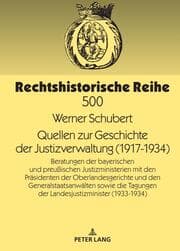 Cover von Quellen zur Geschichte der Justizverwaltung (1917-1934)