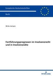 Cover von Fortführungsprognosen im Insolvenzrecht und in Insolvenznähe