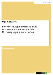 Cover von Fremdwährungumrechnung nach nationalen und internationalen Rechnungslegungsvorschriften