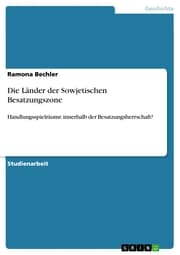Cover von Die Länder der Sowjetischen Besatzungszone