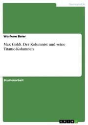 Cover von Max Goldt. Der Kolumnist und seine Titanic-Kolumnen