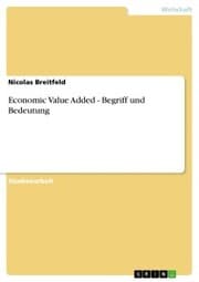 Cover von Economic Value Added - Begriff und Bedeutung