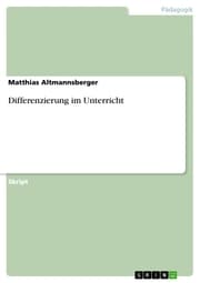 Cover von Differenzierung im Unterricht
