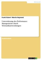 Cover von Unterstützung des Performance Managements durch Telematikanwendungen