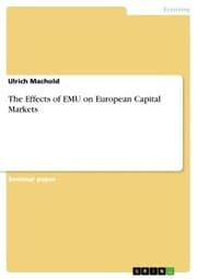 Cover von The Effects of EMU on European Capital Markets