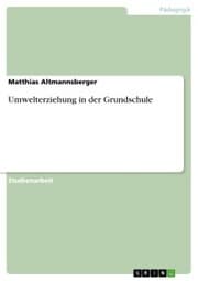 Cover von Umwelterziehung in der Grundschule