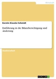 Cover von Einführung in die Bilanzberichtigung und -änderung