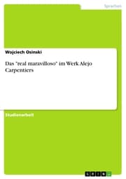 Cover von Das 'real maravilloso' im Werk Alejo Carpentiers