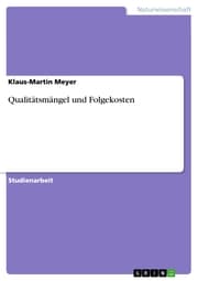 Cover von Qualitätsmängel und Folgekosten