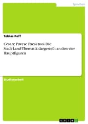 Cover von Cesare Pavese Paesi tuoi Die Stadt-Land-Thematik dargestellt an den vier Hauptfiguren