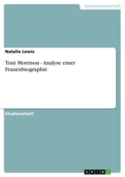 Cover von Toni Morrison - Analyse einer Frauenbiographie