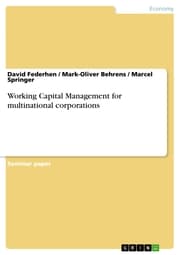 Cover von Working Capital Management for multinational corporations