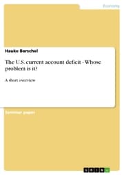 Cover von The U.S. current account deficit - Whose problem is it?