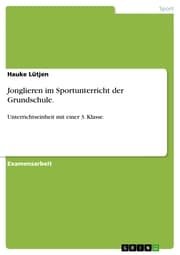 Cover von Jonglieren im Sportunterricht der Grundschule.