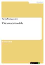Cover von Währungskrisenmodelle