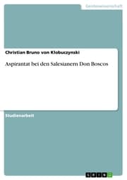 Cover von Aspirantat bei den Salesianern Don Boscos