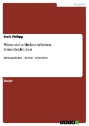 Cover von Wissenschaftliches Arbeiten. Grundtechniken