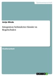 Cover von Integration behinderter Kinder in Regelschulen