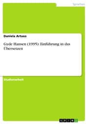 Cover von Gyde Hansen (1995): Einführung in das Übersetzen