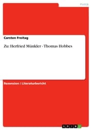 Cover von Zu: Herfried Münkler - Thomas Hobbes