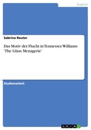 Cover von Das Motiv der Flucht in Tennessee Williams 'The Glass Menagerie'